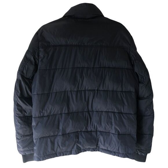 Andrew Marc Mens Navy Blue Full Zip/Snap Puffer Jacket Size Medium - Picture 2 of 10